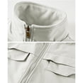 thumbnail image 6 of Jackets for Men, Men's Stand Collar Sleeveless Work Vest Jackets with Multi Pockets | Lightweight Casual Sport Coat,Casual Regular Fit Street Outerwear, 6 of 8