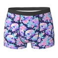 thumbnail image 6 of Men's Boxer Briefs, pinkk flower crystal Skull Soft Comfy Mens Underwear Boxer Briefs Breathable With Widen Waist, 6 of 7
