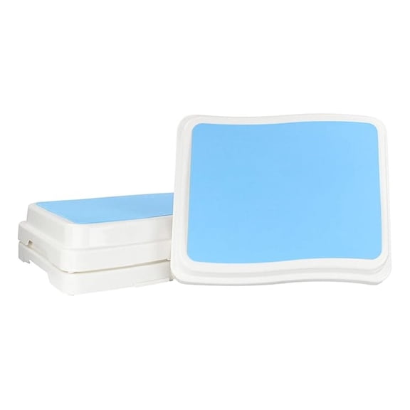 Step Stool for Disabled - Stackable Bath Steps for Seniors, Adjustable Height Exercise Platform, 3 Piece Mobility Aide for Shower or Bed - Portable for Elderly