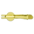 thumbnail image 3 of Yellow Honeycomb Pattern Round Tie Bar Clip Clasp Tack Gold Color Plated, 3 of 4