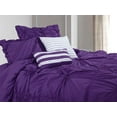 thumbnail image 4 of Mocassi Oversized Comforter Set, Amy 12-Piece Bed-in-a-Bag, Down Alternative Bedding with Matching Shams and Decorative Pillows, King/California King, Purple, 4 of 8