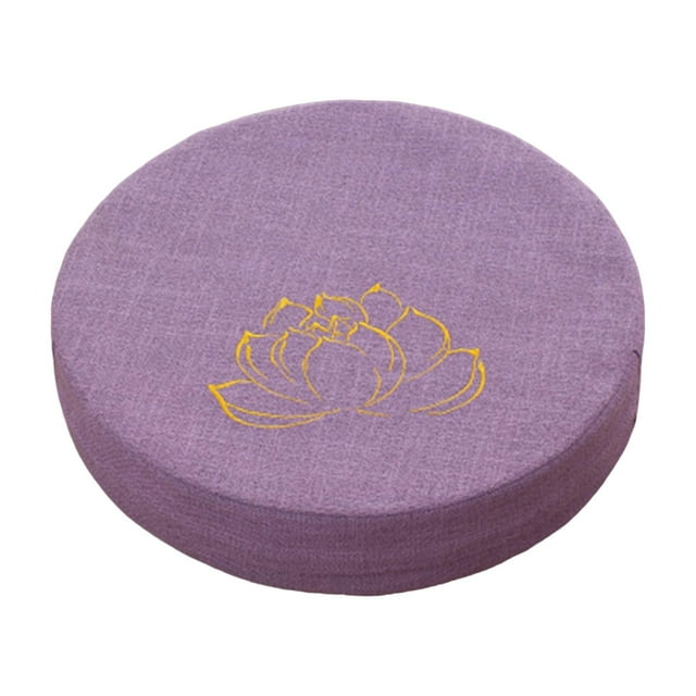 Cojín De Meditación Redondo De 40 Cm De Diámetro Con Asiento De Funda Extraíble Para Interior Violeta Claro De 6 Cm SM SunniMix Cojín del asiento