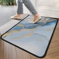 thumbnail image 4 of Blue Marble Gold Wave Pattern Door Rugs,Washable Non Slip Door Mats Indoor,Decorative Door Mats,Entry Mat Indoor for Entrance,Bedroom,Kitchen,Bathroom,30"x17", 4 of 6