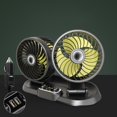 thumbnail image 2 of 1Pc For 360 Degree Rotation 2Speed Cooling Cooler Usb 5V 12V 24V Double Head Car Fan 12V, 2 of 10