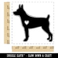thumbnail image 2 of Rat Terrier Dog with Heart Self-Inking Rubber Stamp Ink Stamper - Red Ink - Large 1-1/2 Inch, 2 of 7