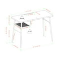 thumbnail image 3 of Mira 44" Metal Storage Shelf Writing Desk in Rustic Oak, 3 of 4