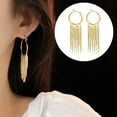 thumbnail image 3 of ievspot 1 Pair Women Ear Alloy Electroplated Ear Decoration Jewelry Lady Prom Hanging Earring Party Dangle Earrings, 3 of 8