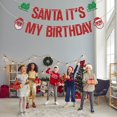 thumbnail image 4 of Cartel «Podemos esperar», rojo, con purpurina, para Papá Noel, Feliz Cumpleaños, 4 of 7