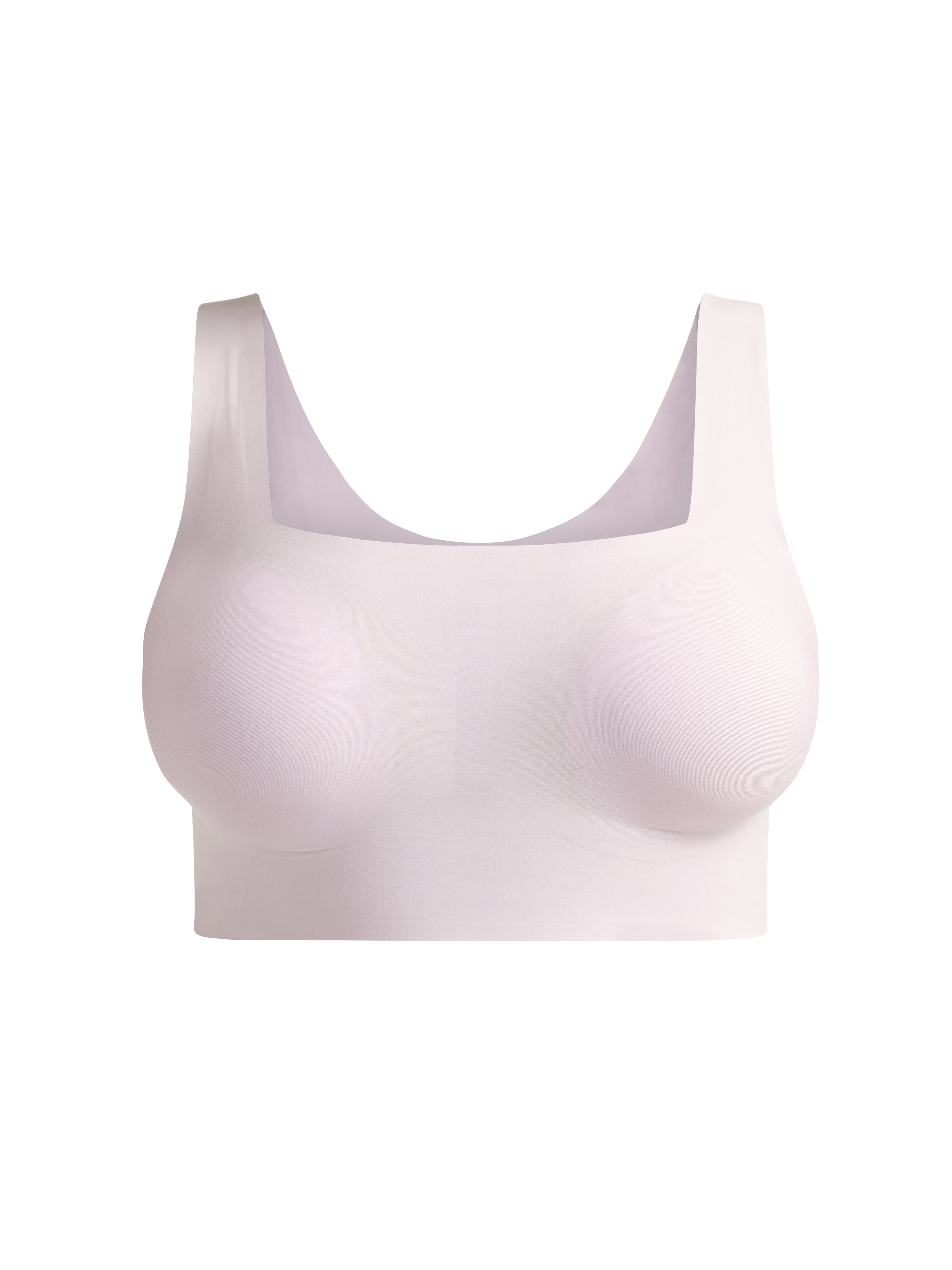 Joyspun Women’s Wire-Free Bonded Longline Square Neck Bra, Sizes XS-3XL
