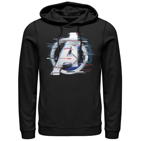 hoodie avengers endgame walmart Marvel Hoodie Avengers: Men's Glitch Logo Endgame