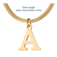 thumbnail image 2 of GHSOHS Necklaces for Women Womens Necklaces Choker Jewelry Locket Necklaces Delicate Gold Plated Initial Necklace 26 English Letter Monogram Pendant Necklace Name Choker Necklaces Clavicle Chain D, 2 of 3
