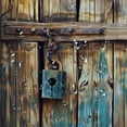 thumbnail image 5 of Orinice  Rustic Shower Curtain, Aged Shed Door Backdrop Color Details Country Living Exterior Pastoral Mansion Image, Cloth Fabric Bathroom Decor Set with Hooks,  White, 5 of 7