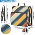 thumbnail image 2 of FORMRS Zipper Binder with Shoulder Strap 2-inch Ring 500 Sheet Capacity File Bag, Retro Colorful Stripes, 2 of 5