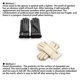 thumbnail image 4 of Minnieouse 1 par de guantes de cuero para ciclismo, reemplazo portátil de moda de Color sólido, guantes térmicos cálidos para mantener las mujeres, guantes y mitones Negro Minnieouse AP013376-01, 4 of 6