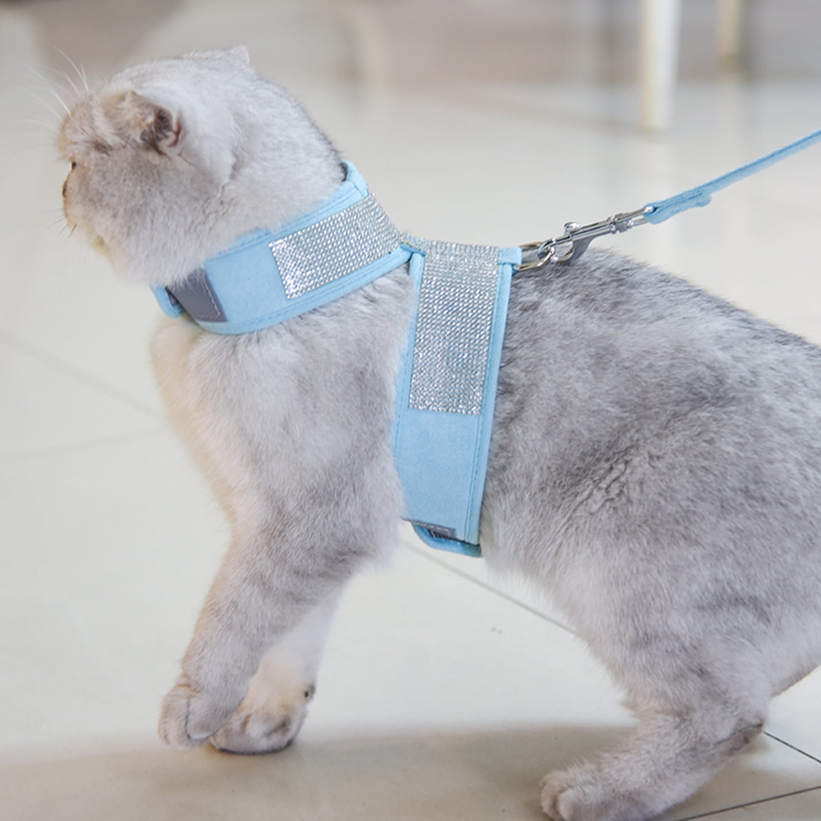 DOPI Pet Harness K-shaped Anti-escape Rhinestone Inlaid Pet Dogs Cats Chest Strap Pet Supplies