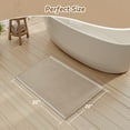 thumbnail image 5 of SIXHOME Bathroom Rugs Waffle Bath Rug Super Soft Absorbent Non Slip Bath Mat Beside Tub Rubber Backed Machine Washable Bathroom Rugs with Tassels Boho Bathroom Decor 20" x 32" Beige, 5 of 7