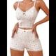 thumbnail image 1 of Pijama de 2 Piezas para Mujer, Sin Mangas, con Estampado Floral, de Corazón y Cereza, Pantalones Cortos Informales, Ropa de Dormir, , Talla XL, 1 of 9