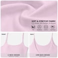 thumbnail image 5 of 2 Pack Women's Spaghetti Strap Crop Cami Tank Tops, U Neck Low Back Slim Fit Sleeveless Layering Camisole, 5 of 8