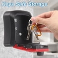 thumbnail image 4 of Uxcell Wall Mount Key Lock Box (3.7"x3.2"x1.6" , Gray) - 4 Digit Combination Lockbox for Keys Safe Security Storage Resettable Code Lockbox for Outdoor Home Office Garage, 4 of 7