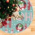 thumbnail image 5 of FMSHPON Christmas Santa Snowman Deer Xmas Christmas Tree Skirt Stand Mat for Holiday Party Decoration Indoor Outdoor 36 inches, 5 of 6