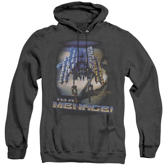 Sg1 Menace Adult Heather Hoodie Sweatshirt Black