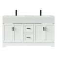 thumbnail image 4 of Eclife 60" Double Sink Bathroom Vanity With Resin Top, Zinc Alloy Faucet, 4 of 9