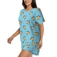 thumbnail image 2 of Bixox Women's Turtle Printed Pajama Set 2 Piece Lounge Set Top and Shorts Soft Pajamas, Shorts with Pockets, 2 of 7