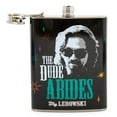 thumbnail image 2 of The Big Lebowski "The Dude Abides" Stainless Steel Flask | Holds 7 Ounces, 2 of 8