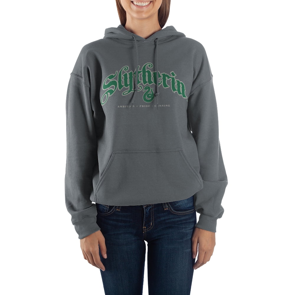 Harry Potter Unisex Grey Marl Slytherin Zodiac Hoodie Adult