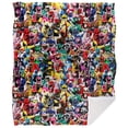 thumbnail image 2 of Power Rangers Blanket, 50"x60", Crowd of Rangers Silky Touch Sherpa Back Super Soft Throw Blanket, 2 of 5