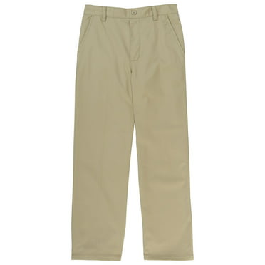 Boys Flat Front School Uniform Pants(Littile Boys) - Walmart.com