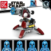 Fighter X Model Assembled Building Blocks Action Figure Mandalorian Troops Cartoon Bricks Toys Children Kids Gifts