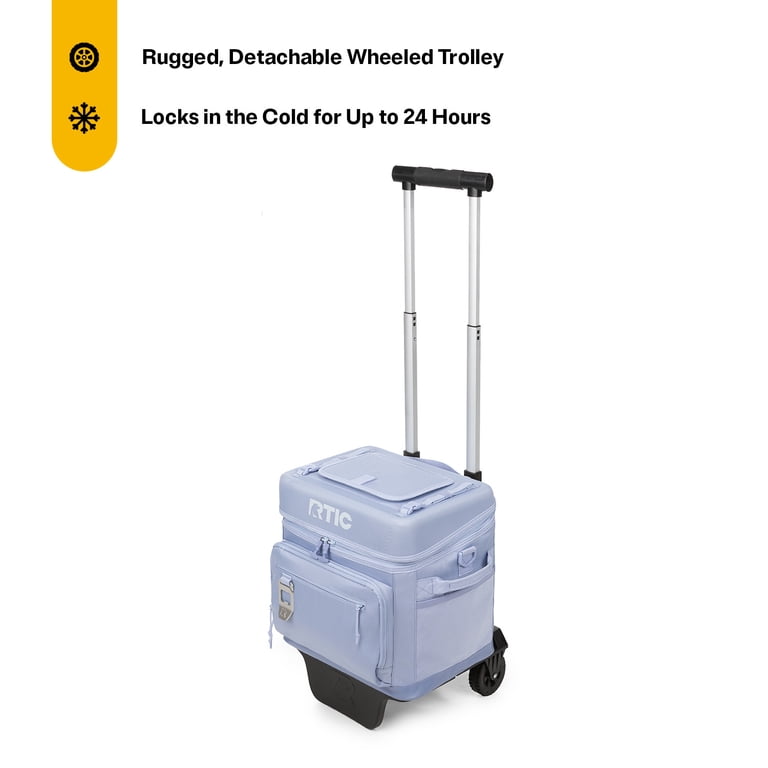 RTIC 40-Can, 21 Qt, Collapsible Wheeled Cooler with Bottle Opener