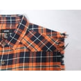 thumbnail image 5 of Men's Casual Flannel Plaid Shirt Sleeveless Cotton Plus Size Vest Black&Orange XL, 5 of 5