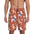 thumbnail image 1 of Balery Cute Poodle Dog Pantalones cortos de pijama de punto de algodón para hombre con cinturilla y bolsillos-4X-Large, 1 of 6