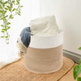 thumbnail image 2 of Cotton Rope Jute Woven Storage Basket Bag Flower Plant Straw Potted Indoor Planter Modern Home Decoration, 2 of 7