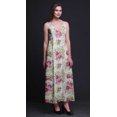 thumbnail image 2 of Bimba Robe Longue Maxi d'Été à Imprimé Floral pour Femme, Col en V, Tenue de Villégiature de Vacances - Grand, 2 of 5