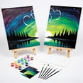 thumbnail image 6 of VOCHIC 2 Pack Sip and Paint Kit, Pre Drawn Canvas for Painting for Adults, Starry Sky Heart Couple Date Night Games, Outline Canvas Party Art Set, Paints Brushes Pallets Valentine's Day Gift(8x10), 6 of 7