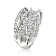 thumbnail image 3 of Ross-Simons 2.00 ct. t.w. Round and Baguette Diamond Highway Ring in 14kt White Gold, Women's, Adult, 3 of 5