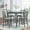 Gray, variant on Noble House 40" Farmhouse Counter Height Bar Chairs with Padded Seat Set of 4, X-Shaped Backrest, Walnut