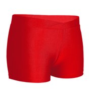 Eandarui Little Girls Dance Shorts V-front Waistband Gymnastics Dancewear Ballet Yoga Training Red 10