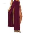 thumbnail image 5 of ZHOGXU Women'S Skirt Summer High Waist Solid Color Side Split Fashion Comfortable Maxi Skirt For Casual Daily Wear,Rd2,M, 5 of 5