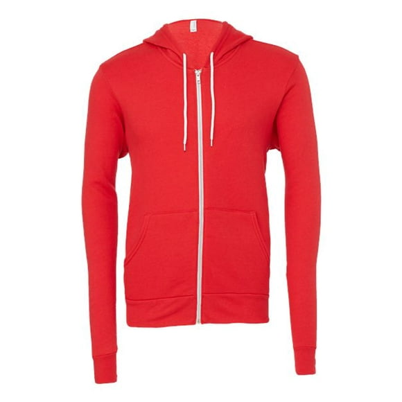 Sudadera con capucha y forro polar unisex Bella + Canvas 3739 color rojo XXL