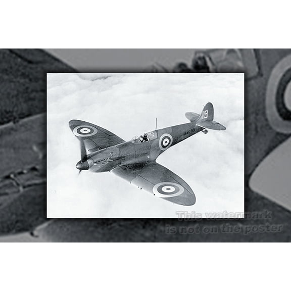 24"x36" Gallery Poster, Supermarine Spitfire p2