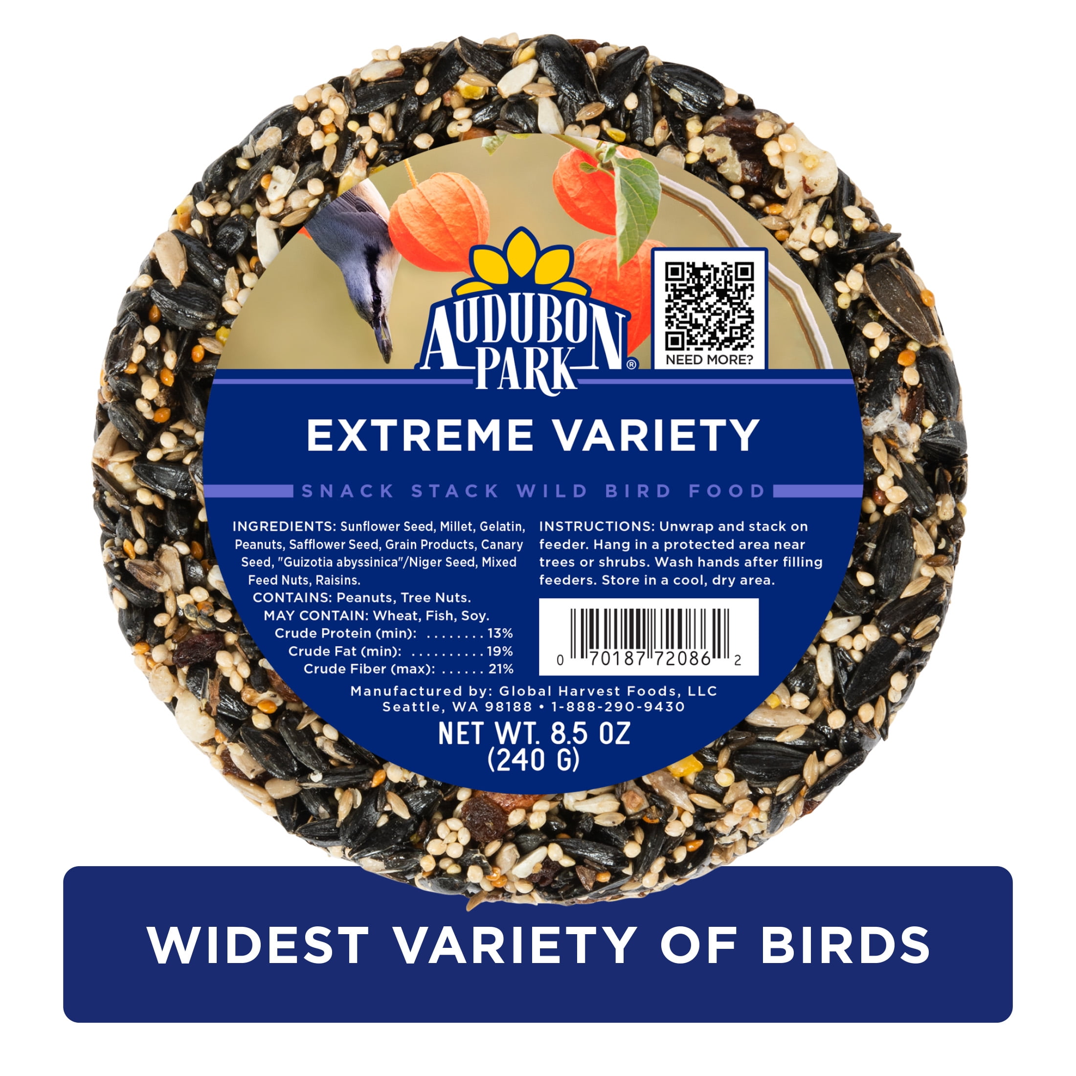 Audubon Park Extreme Snack Stack Wild Bird Food, New, 8.5 oz.