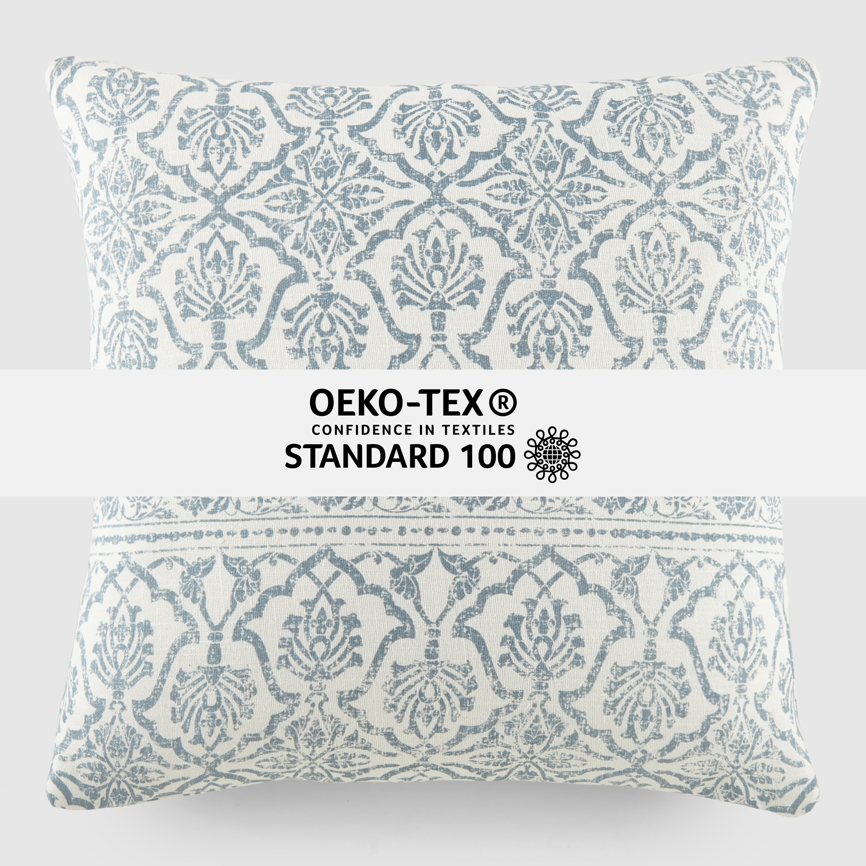 Noble Linens 2-Pack Seed Stitch Knit and Cotton Patterned Decor Throw Pillows - Stone