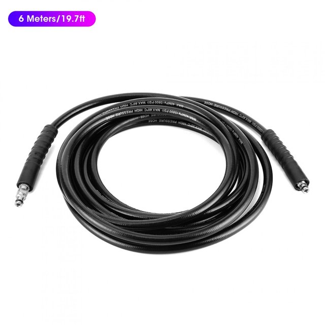 Manguera de lavado de automóviles de 40MPa/5800PSI, tubería de limpieza de agua de alta presión apta para lavadoras a presión/pistolas de gatillo Karcher Serie K, 6 metros/19,7 pies