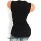 thumbnail image 4 of Camiseta Y2K con cuello en V para mujer, blusa informal sin mangas, color negro y rojo, ropa Harajuku de verano, 4 of 4