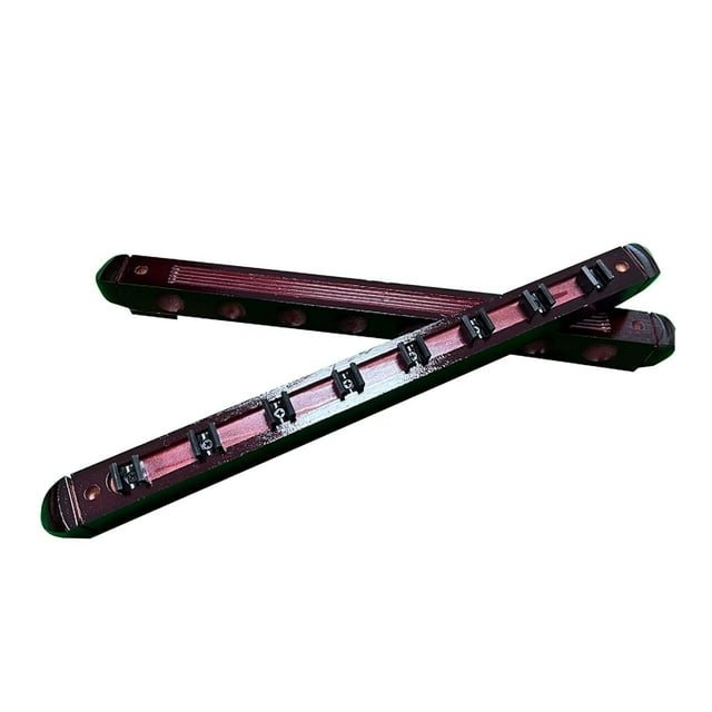 koolsoo Pool Cue Holder Sturdy Saving Space Billiard Cue Wall Racks with Mounting Screws red