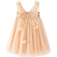 thumbnail image 6 of Toddler Baby Girls Sleeveless Butterfly Wing Dresses Fairy Tulle Dress Kids Dance Party Princess Dresses (Blue, 3-4 Years), 6 of 10